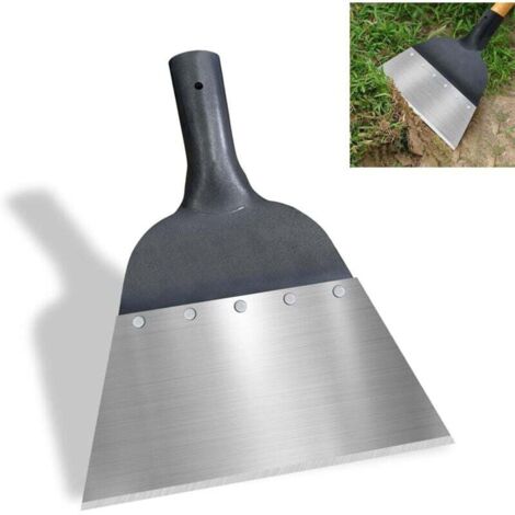 Pala da giardino in acciaio KZQ da 21 cm, pala multiuso ideale per agricoltura, giardinaggio, diserbo, neve, disgelo, esterni, casa e fattoria.