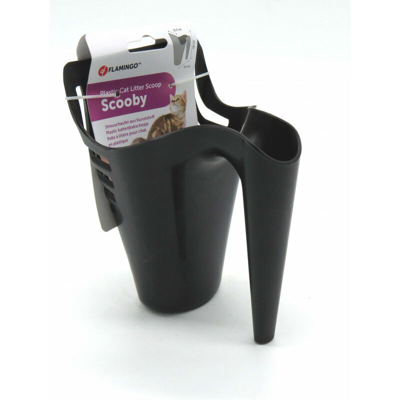 

Cuchara negra de arena Scooby, 11,5 cm x 10 x 16 cm. para gatos.