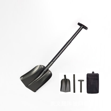 Pala de nieve retráctil de aluminio de alta resistencia, pala para quitar la nieve para automóviles, SUV y uso de emergencia, herramienta de invierno compacta y ligera.