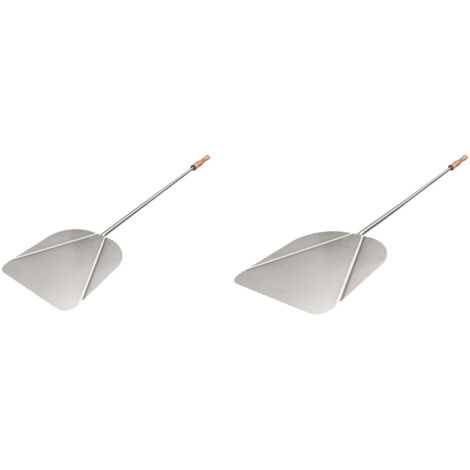 PALA IN ACCIAIO INOX RETTANGOLARE 29 X 33 CM CON MANICO PER FORNO E BARBECUE