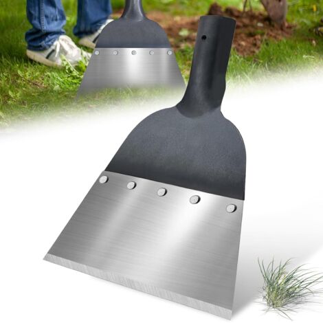 Pala multifuncional de acero para limpieza de jardín, pala plana para plantar, deshierbar, herramienta agrícola, pala para deshierbar (21 cm)