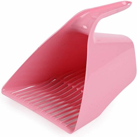 Pala Para Arena Para Gatos MINKUROW, Pala Para Arena De Plástico, Pala Para Caca De Gato, Herramienta De Limpieza De Arena (Rosa)