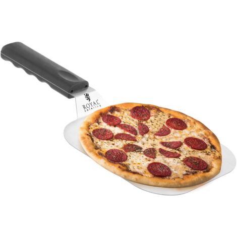 Pala per pizza - Acciaio inox - 36,5 cm con manico in plastica - Colorato, Argento, Nero