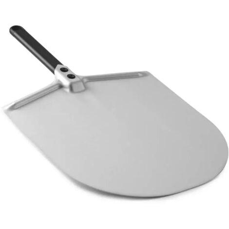 pala per pizza gimetal "amica" con manico nero 25 cm e testa in alluminio 30 cm