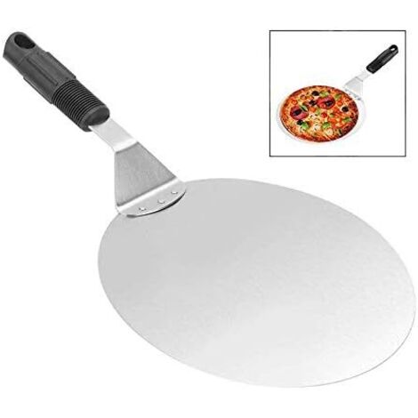 Pala per pizza rotonda in acciaio inox, utensili per grigliare