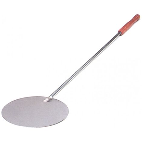 Pala per Pizza Tonda in Acciaio Inox Ø24 cm con Manico 140 cm