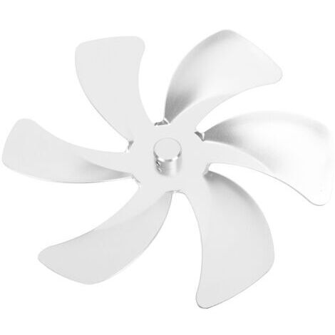 Pala per ventilatore da stufa a 6 pale in lega di alluminio, migliora la circolazione dell'aria calda, ricambio per caminetto, colore argento.