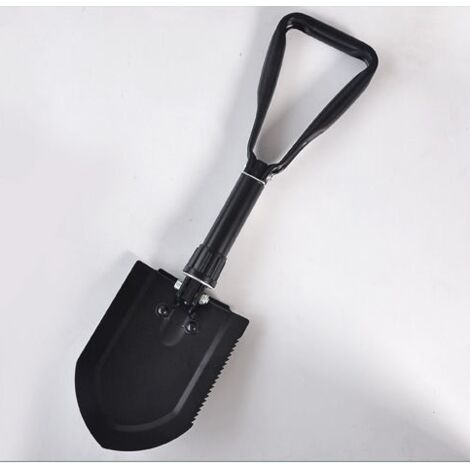 Pala Pieghevole da 46 cm, Pala da Neve, Pala Multifunzione in Acciaio al Carbonio ad Alta Resistenza Extra Stabile con Borsa per il Trasporto, Combinazione Pala da Neve