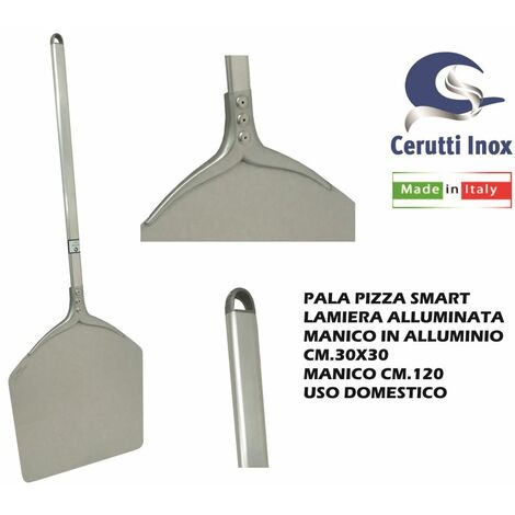 PALA PIZZA SMART CM.30X30 MAN. ALL. CM.120 FORATA