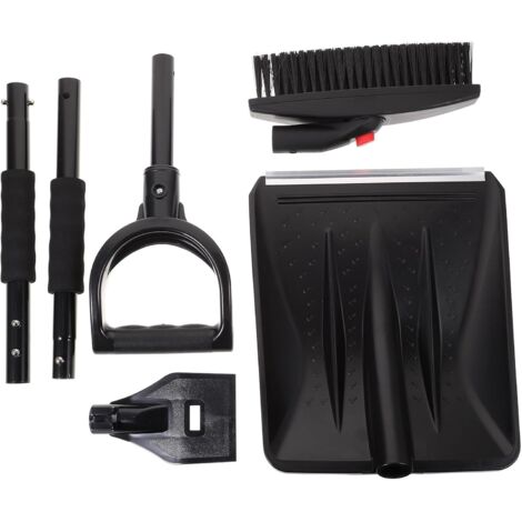 Pala quitanieves y rascador de hielo multifuncional de acero inoxidable para coche, con mango ergonómico. Ligera y robusta para una eficaz eliminación de nieve y hielo del vehículo.