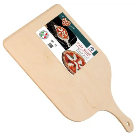 Pala Tagliere Vassoio Per Pizza In Legno Di Betulla 30 x 42 Cm Con Impugnatura