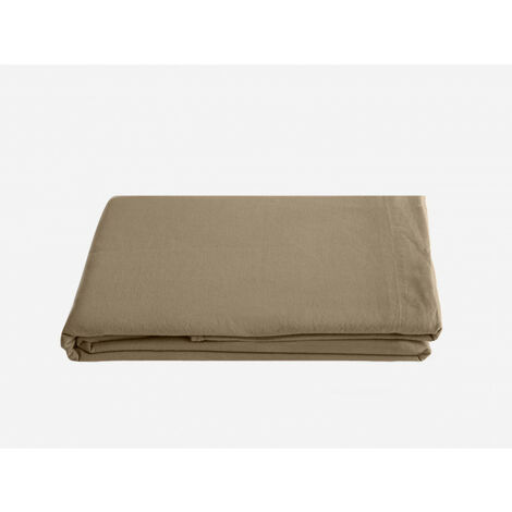 Palace-Flachbettlaken aus reiner, gewaschener Baumwolle, 63 Fäden/cm² Südwind - Palace Camel - 240 x 290 cm für 2-Sitzer-Bett