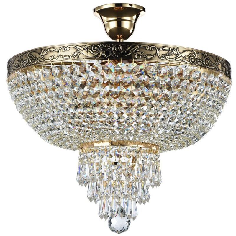 Maytoni - Plafoniera Contemporanea Palace Metallo Oro Antico 5 Luci