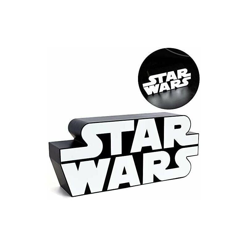 Paladone - PP8024SW star wars lampe avec logo, noir & blanc