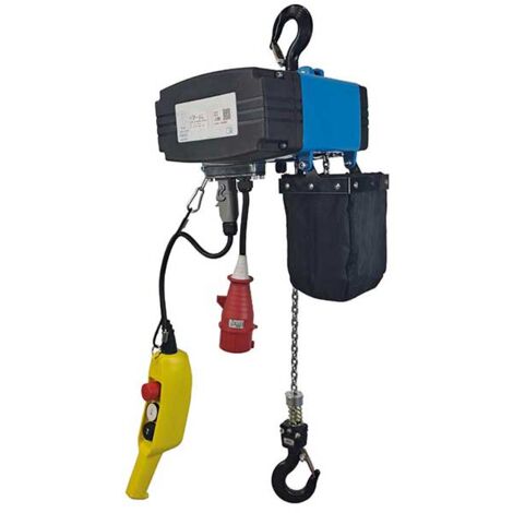 Palan à chaîne électrique 2 vitesses - Levée max 3m - Charge max 250kg - Certifié Tüv - 299259