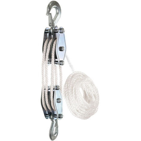 Palan leger a corde levee 180 kg Corde légère incluse, manœuvre simple et rapide