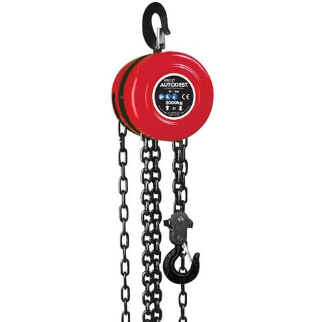 Palan mécanique à chaîne, capacité 2T, hauteur de levage 3 m - AUTOBEST