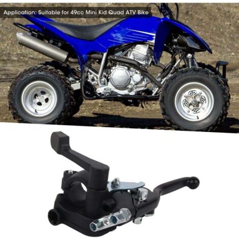 Palanca de freno doble de 22 mm/0,9 pulgadas con acelerador de pulgar y control de crucero, apta para mini quads infantiles de 49 cc