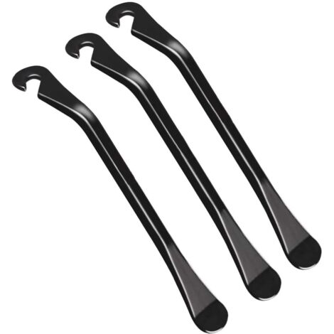 Palancas Neumatico Bicicleta Acero,3 Piezas Desmontables Neumaticos Desmontables Palancas de Neumáticos Bici Tyre Levers para Reparar el Tubo de Bicicletas - Negro