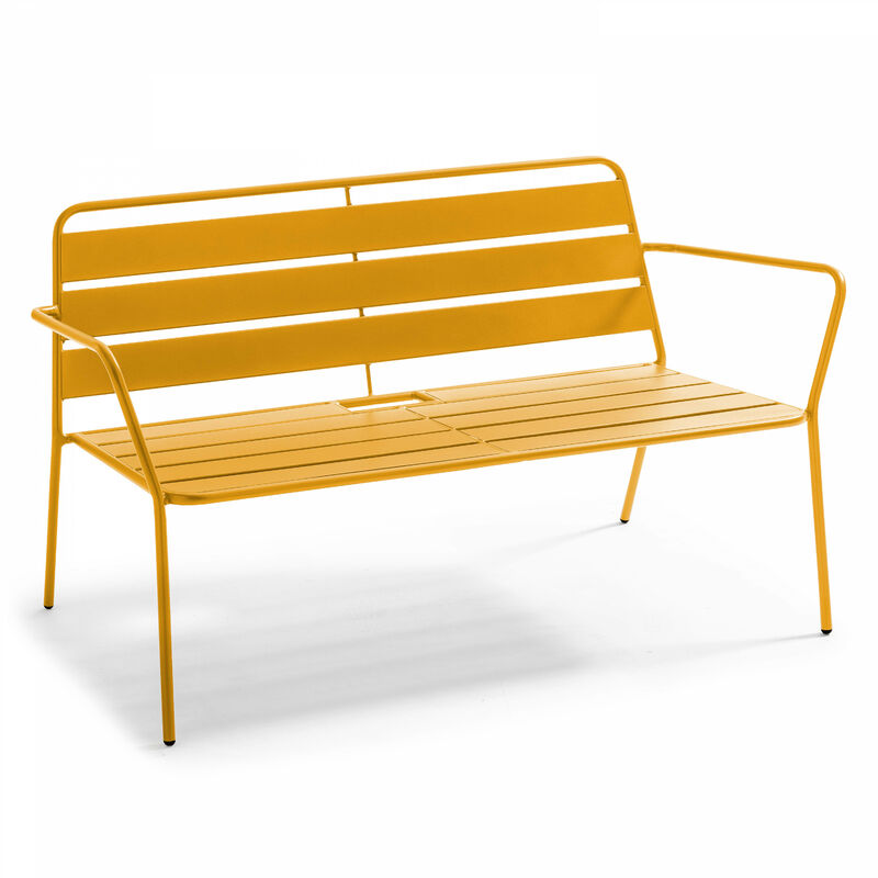 Canapé de jardin en métal jaune - Palavas