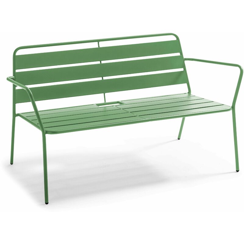 Canapé de jardin en métal vert cactus - Palavas
