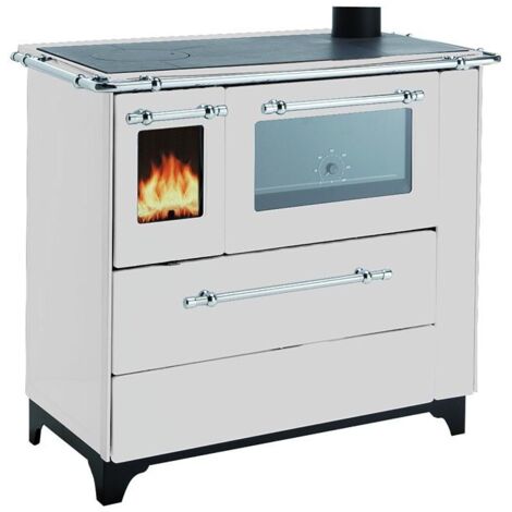 Palazzetti Lelio, Cucina a Legna Betty 4,5, 100x65x85h cm, Bianco