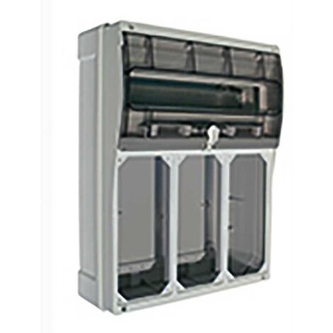 Palazzoli 16 DIN-Module Schaltschrank mit 3 vertikalen Steckdosen IP67