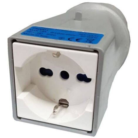 Palazzoli CEE-Industrieadapter 2P+E-Stecker und Schuko-Steckdose