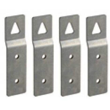 Palazzoli tais cube set 4 staffe fissaggio zincate per fissaggio quadro a parete 550640