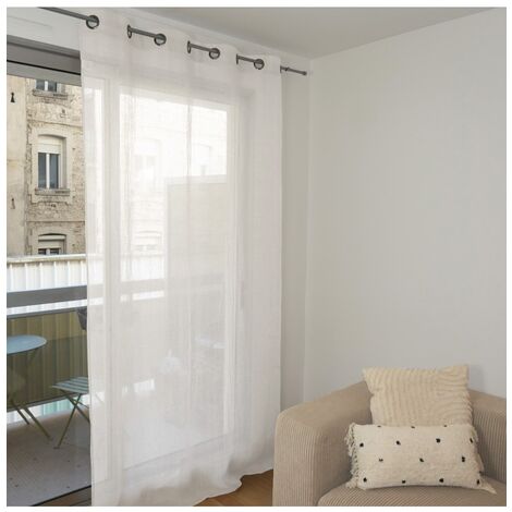 PALERME - Rideau en lin 140x240 cm Coloris - Crème