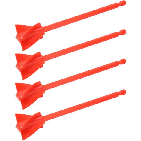 Pales de Mélange pour Peinture 5 Lames, Accessoire Réutilisable pour Perceuse - Rouge