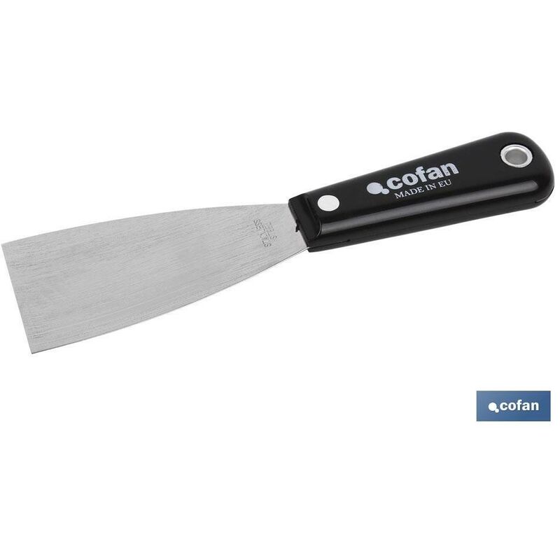 

Espatula inox con mango abs 60mm
