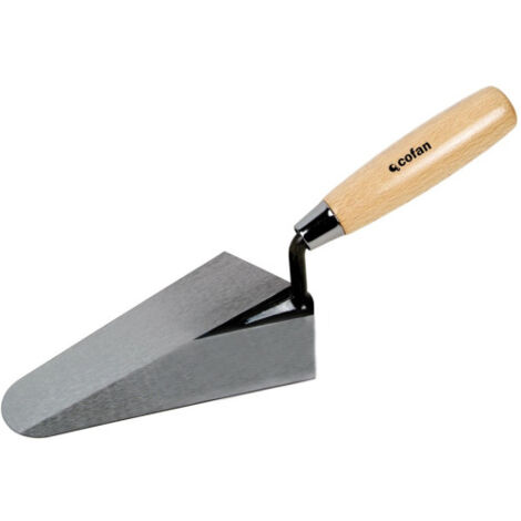 Paleta forjada modelo Madrid con mango de madera y varias medidas de longitud 140 mm