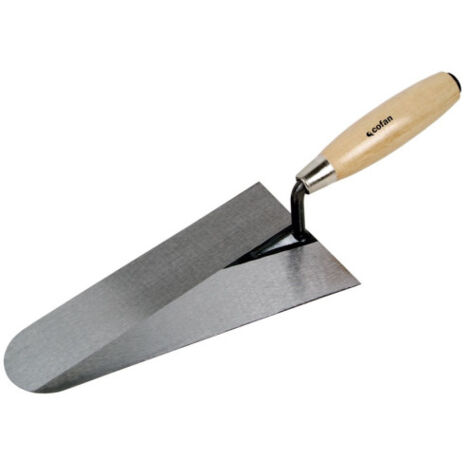 Paleta forjada modelo Portugal con mango de madera y varias medidas de longitud L-250 mm