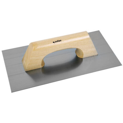 Paleta modelo llana rectangular con mango de madera 09517030
