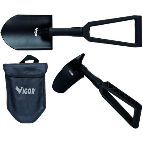 Paleta plegable Vigor, acero al carbono, mango D
