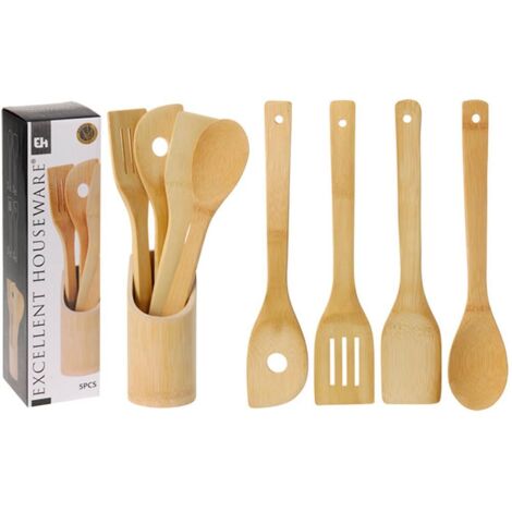 PALETAS COCINA BAMBU 5 PIEZAS JUEGO