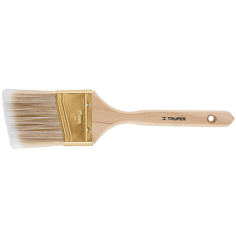 Paletina con cerdas sintéticas, corte angular - 63 mm - Mango madera