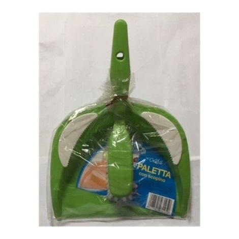 Paletta con scopino "Linea Coccinella" verde