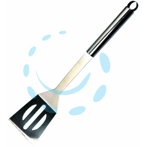 PALETTA IN ACCIAIO INOX PER BARBECUE CON MANICO ALLUMINIO