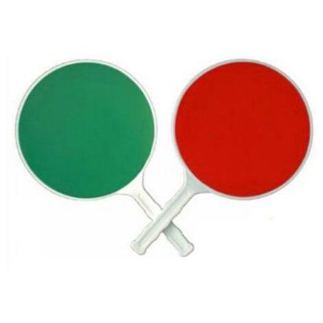 PALETTA SEGNALETICA STRADALE PER MOVIERI ROSSO/VERDE DIAMETRO CM.30,5 (29443)