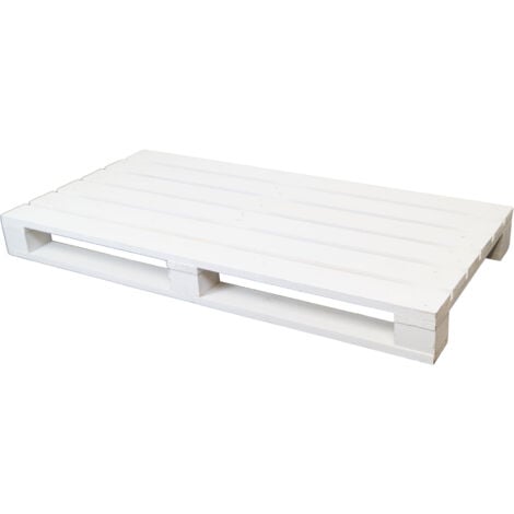 KISTENKOLLI ALTES LAND Palette 120 x 60 x 13 cm - weiß