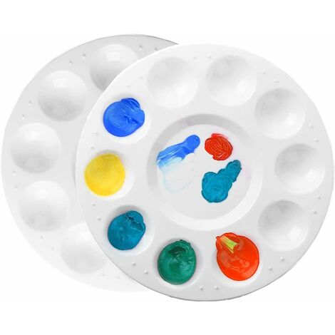 Palette de mélange, palettes de couleurs, palette de peinture pour le stockage 2PCS Comprimés de mélange pour les teintes de peinture, Palette universelle pour la peinture d'art de bricolage