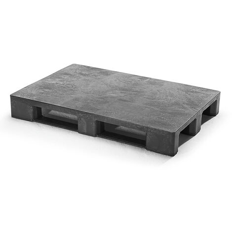 Palette Europe en plastique - sans rebord, plancher plein - anthracite