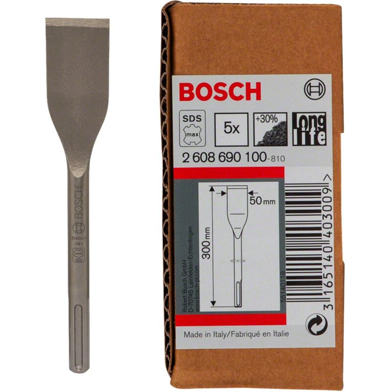 Bosch - Set di 5 scalpelli per piastrelle sds max (2 608 690 100)