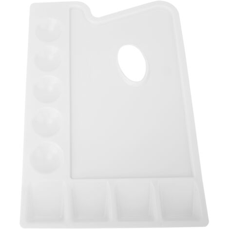 Palette rectangulaire épaisse en PVC pour peinture acrylique et aquarelle
