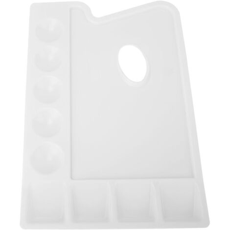 Palette rectangulaire épaisse en PVC pour peinture acrylique et aquarelle