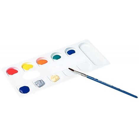 Palette rectangulaire pour peinture 10 compartiments