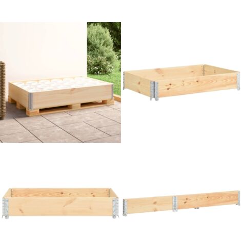 Paletten-Aufsatzrahmen 80×120 cm Kiefern-Massivholz - Paletten Aufsatzrahmen - Palettenaufsatzrahmen - Home & Living