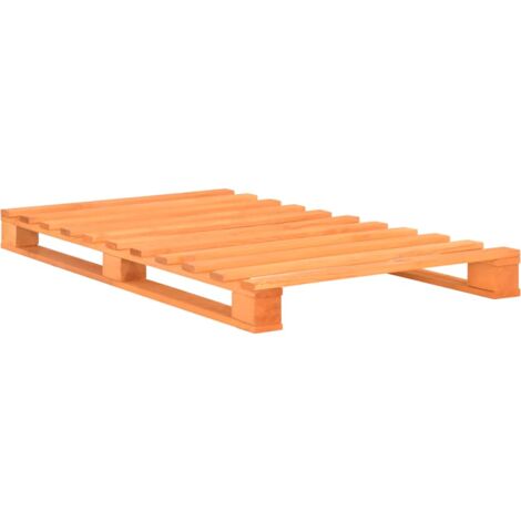 Palettenbett Braun Massivholz Kiefer 90×200 cm